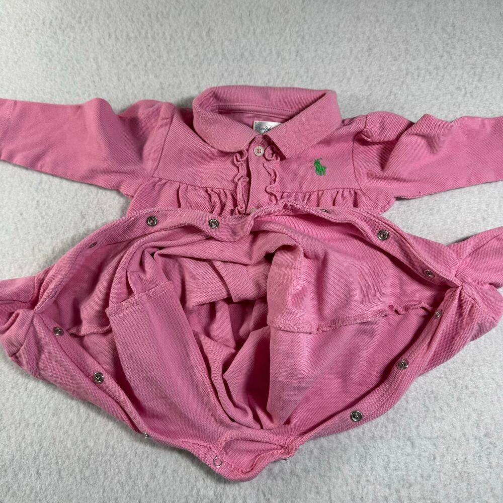 Ralph Lauren Baby 9M Lot of 2 Pink One Piece Outfits 1 footed and 1 Non footed - Picture 10 of 12